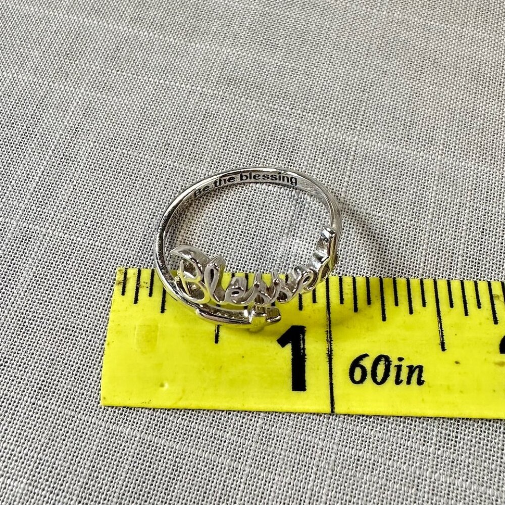 Blessed Cross Sterling Silver Ring - image 5